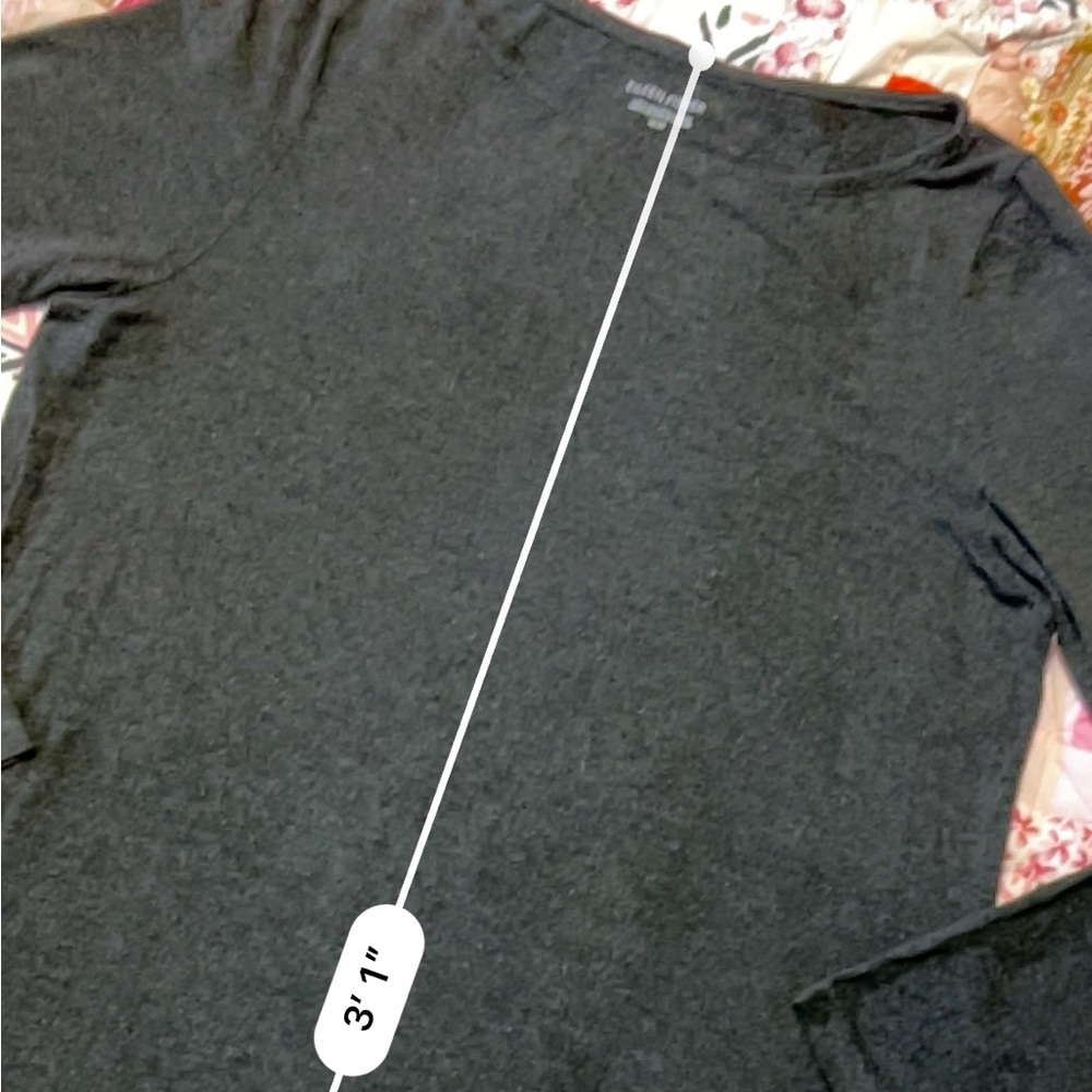 Eileen Fisher Charcoal Long Sleeve Dress M - Picture 7 of 8